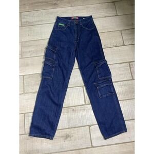 Empyre Baggy Wide Leg Jeans Pants‎ Women's 0 Embroidered Cargo
